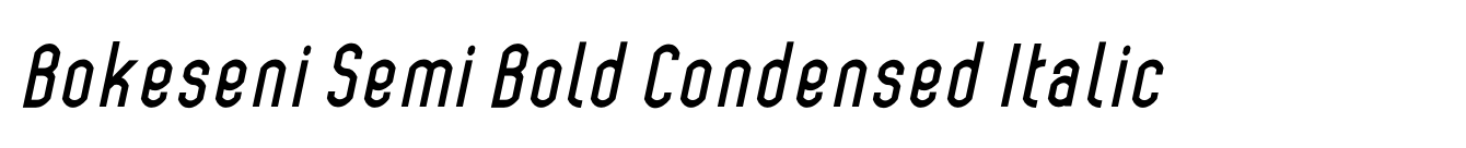 Bokeseni Semi Bold Condensed Italic image